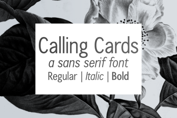 Calling Cards: A Clean Sans Serif Typeface for Modern Editorial Design