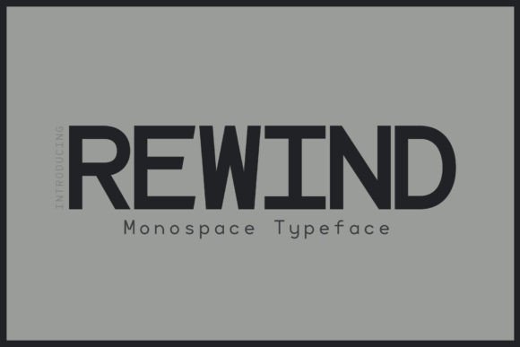 Rewind Typeface: Industrial Typography for Bold Brand Identity